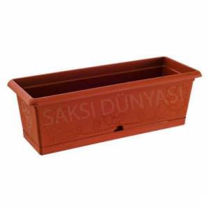 Balkon Saksısı Toprak Görünümlü 52x20x16h
