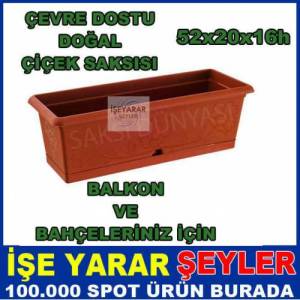 Balkon Saksısı Toprak Görünümlü 52x20x16h