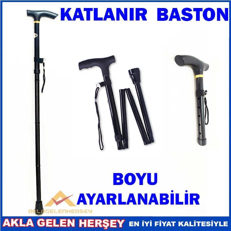 BOYU AYARLANABİLİR METAL KATLANABİLİR BASTON