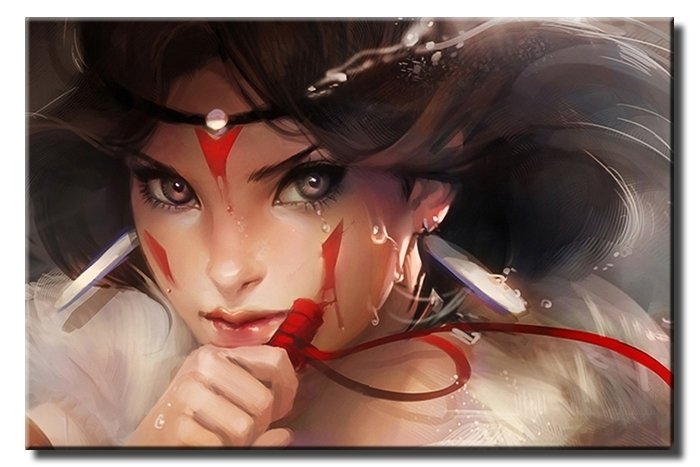 PRENSES MONONOKE 6 değişen ölçü ORİJİNAL KANVAS TABLO