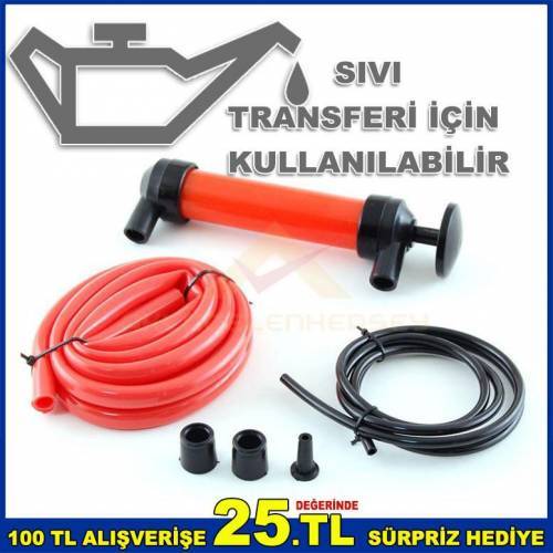 SİFON POMPA AKVARYUM TEMİZİLİĞİ SU TAHLİYESİ SU TRANSFERİ İÇİN HER TÜRLÜ SIVI AKTARMA EL POMPASI