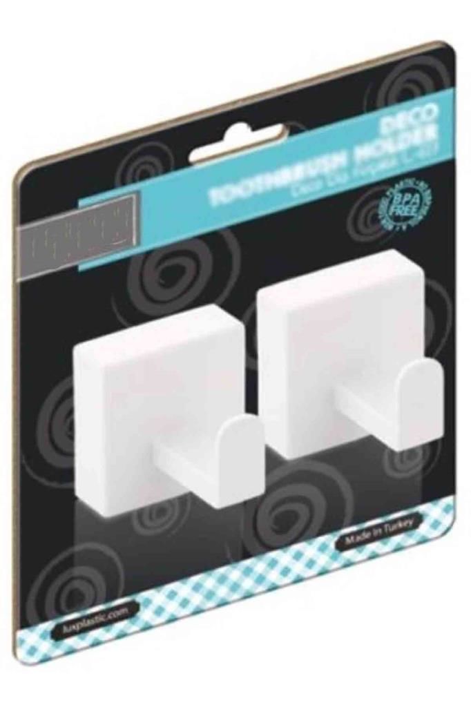 L-650 2 Adet Zen Beyaz Yapışkan Askı