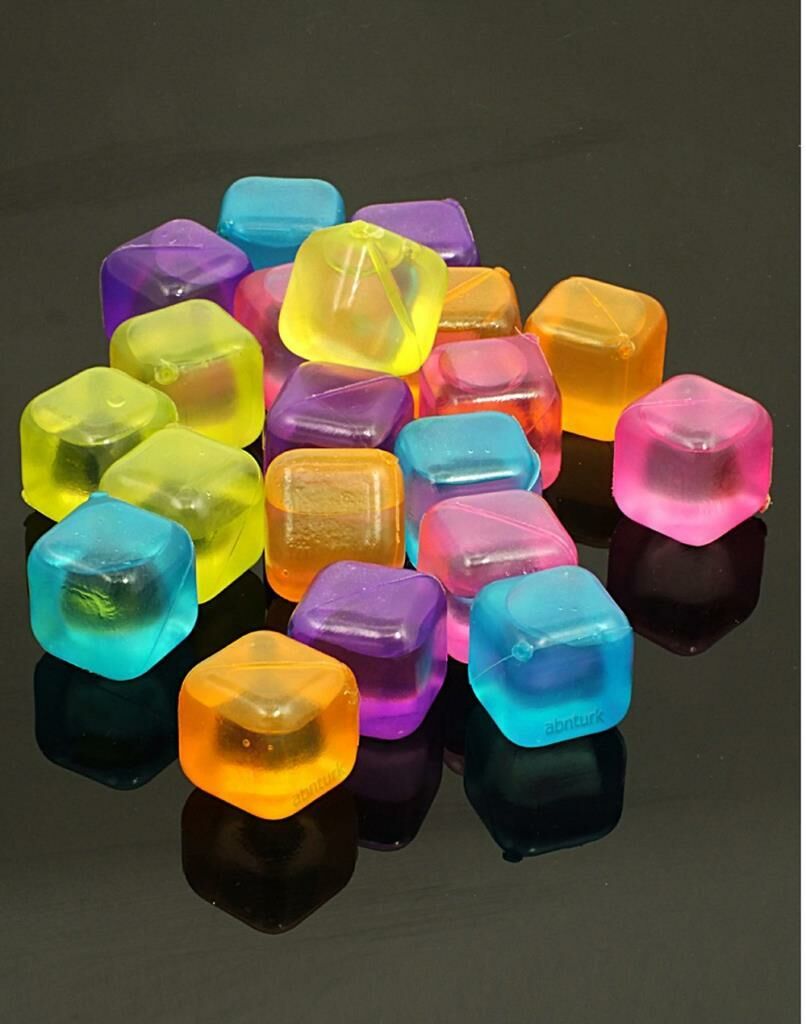 12 Adet Kokusuz Silikon Buz Küpü içecekleri Buz Atmadan Soğutun Renkli Silikon Buz Küpler Hazır Buz