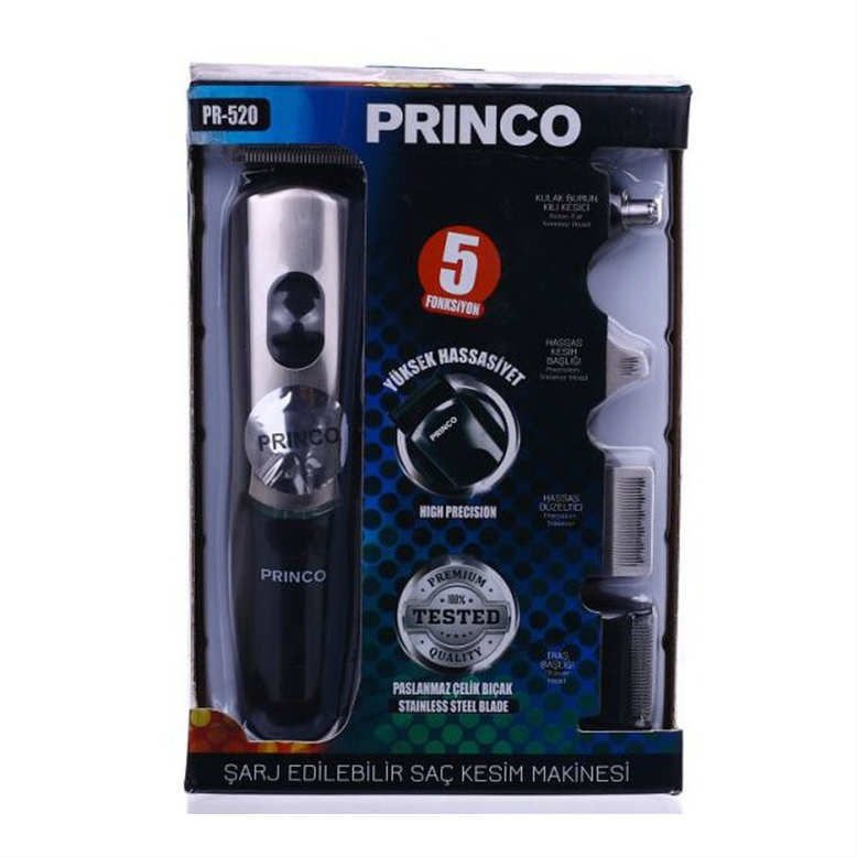 Princo Pr-520 Şarjlı Çok Fonksiyonlu 5 li Set Tıraş Makinesi