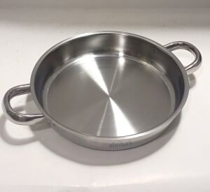 Çift Kulplu Tava 21cm Paslanmaz Çelik Tabansız Sahan Yanmaz Yapışmaz çok amaçlı Çelik Yumurta Sağanı