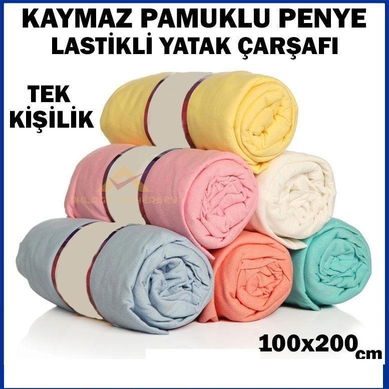 TEK KİŞİLİK PAMUKLU PENYE LASTİKLİ YATAK ÇARŞAFI