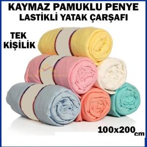 TEK KİŞİLİK PAMUKLU PENYE LASTİKLİ YATAK ÇARŞAFI