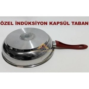 25cm ÇELİK TAVA İNDÜKSİYON ÇELİK KAPSÜL TABANLI TEK SAPLI ÇELİK K