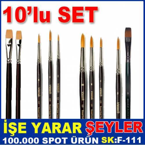 Farklı Ölçülerde Yağlı Ve Sulu Boya Fırça Seti