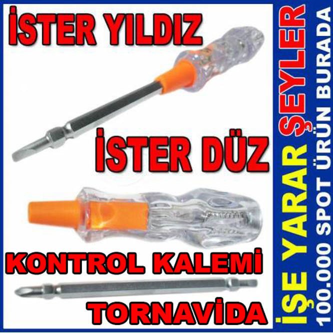 3 FONKSİYON DÜZ-YILDIZ KONTROL KALEMİ TORNAVİDA
