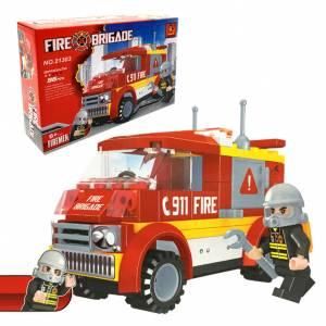 96 Parça Micro İtfaiye Kamyonu Lego Seti Mini İtfaiye Lego Seti Küçük Lego Oyuncak Seti