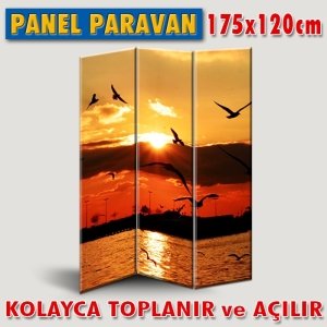 GÖRSELLİ KATLANIR PANEL BÖLME SİSTEMİ-İSTANBUL KADIKÖY GÜNBATIMI