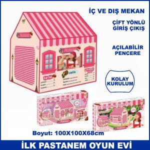 İlk Pastanem Oyun Evi - İç ve Dış Mekana Uygun - Kolay Kurulum