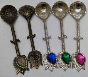 Metal Dekoratif Osmanlı Desenli Şekerlik,Baharat Kaşığı B-4