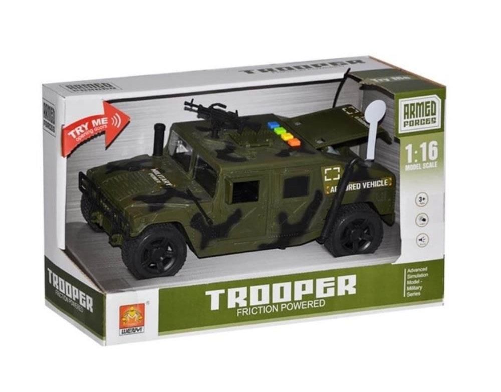 Müzikli ve Işıklı Mini Şehir Araçları Askeri Araç