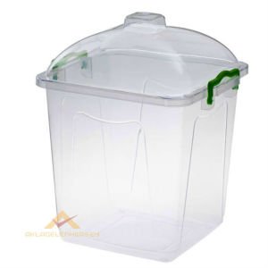 10 LİTRE KRİSTAL FANUS KAPAKLI ELİTE GIDA KABI