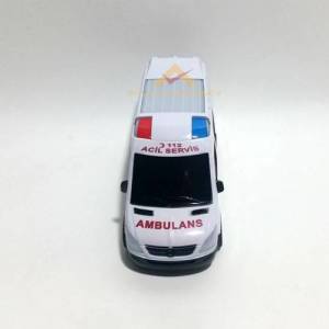 Sesli Işıklı Hareketli Çocuk Ambulans Oyuncak Araba 21cm