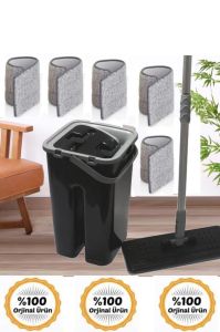 Pratik Mikrofiber Tablet Mop 5 Paspaslı Temizlik Set Smart Mob Sihirli Yeni Nesil Microfiber Mob