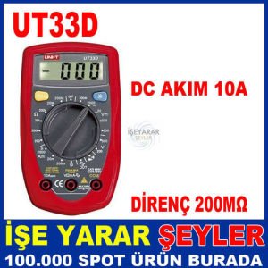 UT33D AVOMETRE MULTIMETRE VOLTAJ AKIM ÖLÇÜ ALETİ