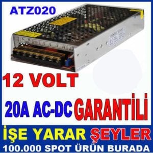 12v 20a Ac-Dc İç Ve Dış Mekan Led Adaptörü