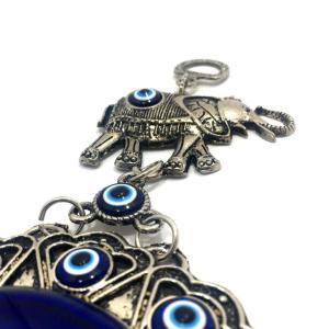 Dekoratif Metal İşlemeli Askılı Büyük Boy Nazar Boncuğu Süsü 27cm