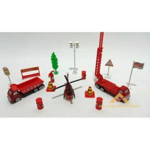 15 Parça Diecast Metal İtfaiye Araçları Seti