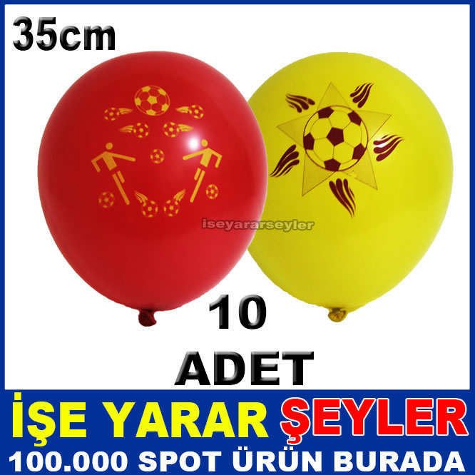 KIRMIZI ve SARI RENKLERDE 10 ADET BALON