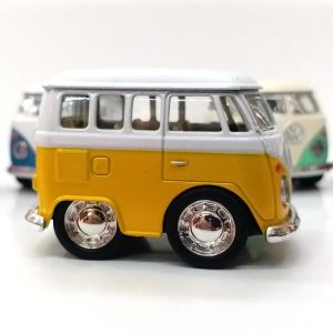 Renkli Minik 4,5 cm Die Cast Metal Volkswagen Little Van Minübüs Çek Bırak Özellikli 4,5x3x3cm Boyut