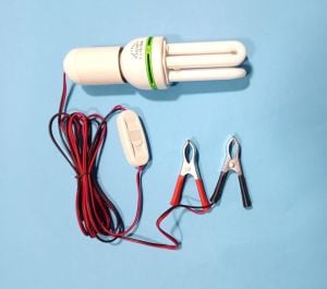 12 Volt Akü İle Yanan Yüksek Işıklı Maşalı Aydınlatma Sistemi Işıldak 3metre Boyunda Uzatma Kablolu