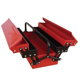 Çelik Gövdeli Profesyonel 5 Göz Metal Takım Çantası 51cm BüyükBoy 51x20x21 Endüstriyel Metal Çanta