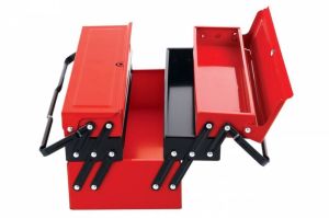 Çelik Gövdeli Profesyonel 5 Göz Metal Takım Çantası 51cm BüyükBoy 51x20x21 Endüstriyel Metal Çanta