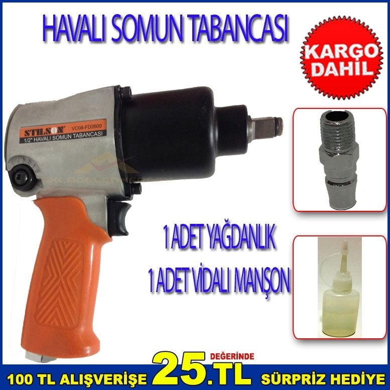 HAVALI ŞARJLI  VİDA MANŞONLU YAĞDANLIKLI SOMUN TABANCASI