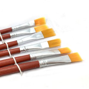 Gerçek Kıldan Üretim 6'lı Yağlı Boya Fırça Seti Resim Fırçası Akrilik Boya Fırça Takımı