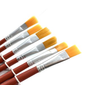 Gerçek Kıldan Üretim 6'lı Yağlı Boya Fırça Seti Resim Fırçası Akrilik Boya Fırça Takımı