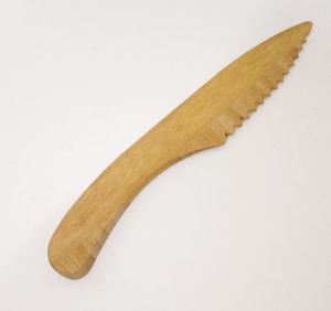 Naturel Bambu Bıçağı Tırtıklı