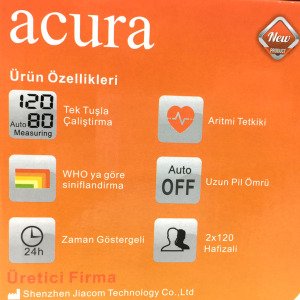 Acura AC-475K Koldan Ölçer Türkçe Konuşan Dijital Tansiyon Aleti 240 Hafızalı Garantili