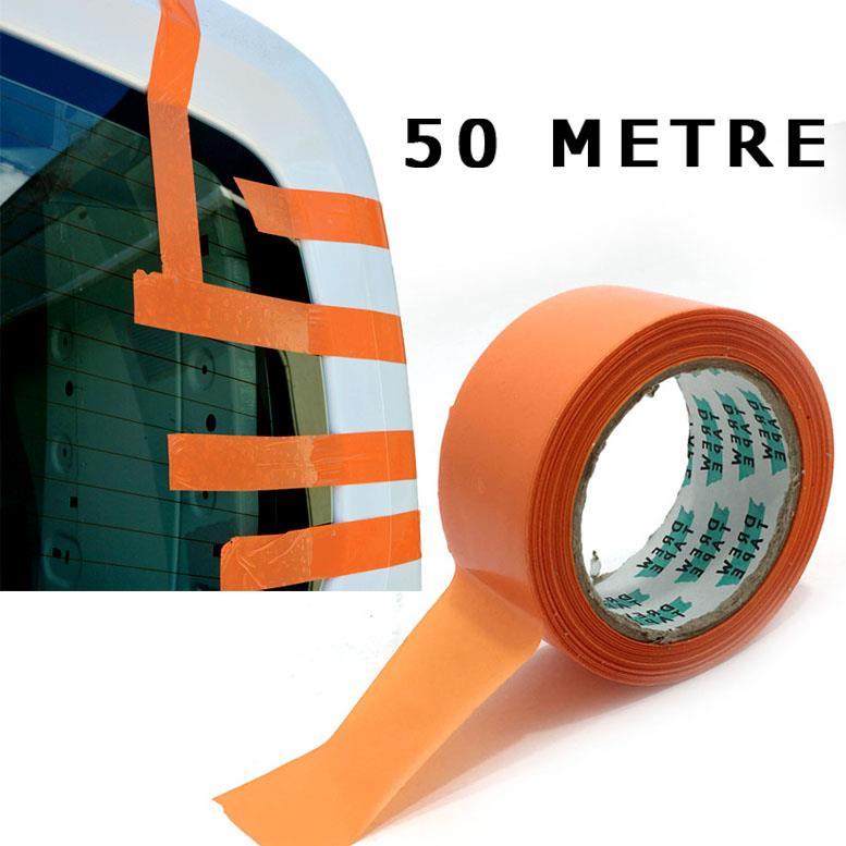 Cam Montaj Bandı Çok Amaçlı İz Bırakmaz Esnek Turuncu Bant 50 Metre Güçlü Oto Cam Montaj Bandı