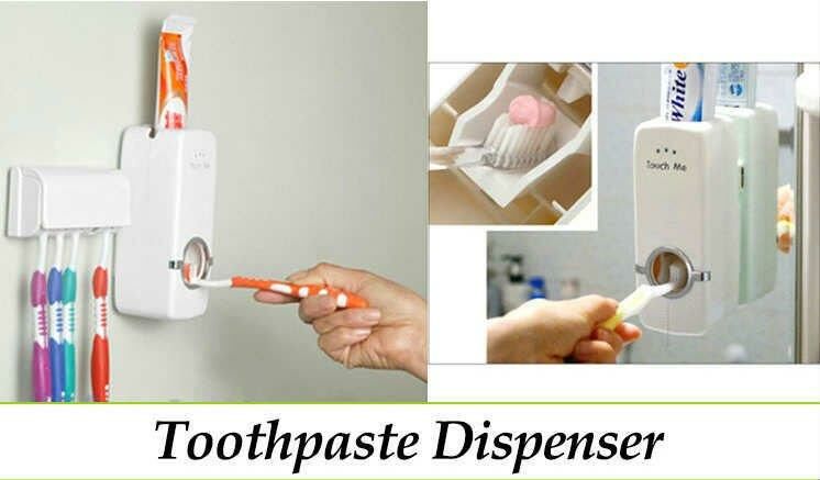 Hijyenik Otomatik Diş Macunu Sıkacağı Sıkma Makinesi Ve 5li Diş Fırçalık Seti