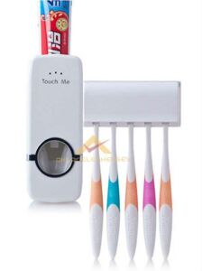 Hijyenik Otomatik Diş Macunu Sıkacağı Sıkma Makinesi Ve 5li Diş Fırçalık Seti