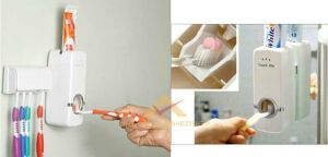 Hijyenik Otomatik Diş Macunu Sıkacağı Sıkma Makinesi Ve 5li Diş Fırçalık Seti