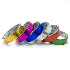 6 Adet Karışık Renkli Metalize Yaldızlı Hologramlı Dekor Bandı 3metre Dekoratif Renkli Yaldızlı Bant