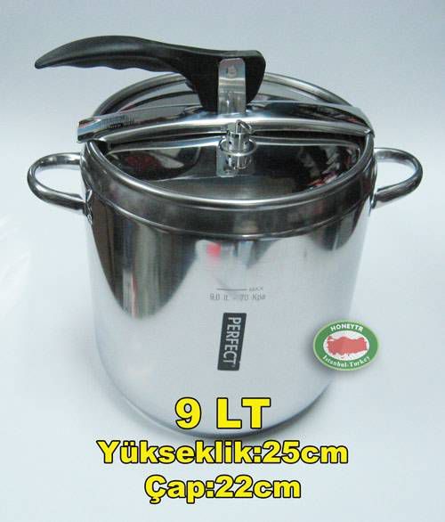 HASCEVHER DÜDÜKLÜ TENCERE 9 LT ÇİFT GÜVENLİKLİ