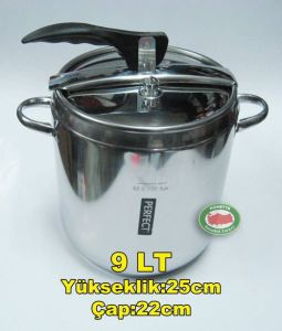 HASCEVHER DÜDÜKLÜ TENCERE 9 LT ÇİFT GÜVENLİKLİ