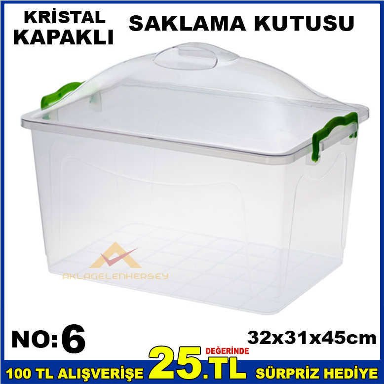 KRİSTAL FANUS KAPAKLI ELİTE SAKLAMA KUTUSU NO 6