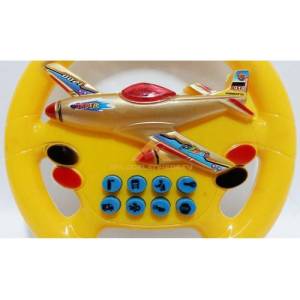 Işıklı Uçak Figür 8 Tuş Sesli Çocuk Direksiyonu