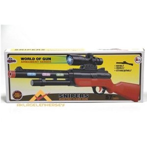 Ücretsiz Kargo 57cm TİTREŞİMLİ SESLİ IŞIKLI SNİPER AV TÜFEĞİ
