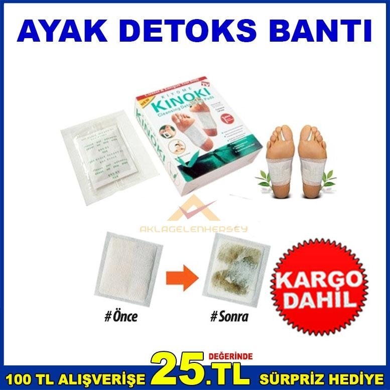 VÜCUTTA BİRİKMİŞ OLAN TOKSİNLERE KARŞI AYAK DETOKS BANTI