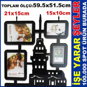 SİYAH RENK 4'LÜ KIZ KULESİ MODEL ÇOKLU ÇERÇEVE