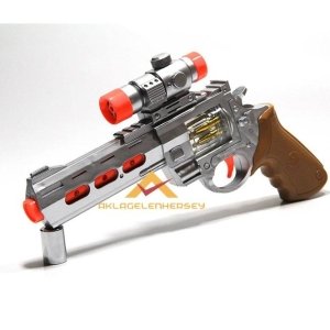 Ücretsiz Kargo TİTREŞİMLİ IŞIKLI SESLİ SUPERGUN OYUNCAK TABANCA