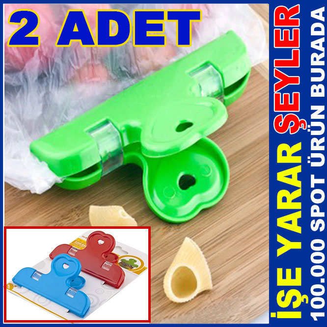 2 ADET PAKET MANDALI ÇOK AMAÇLI POŞET KLİPSİ